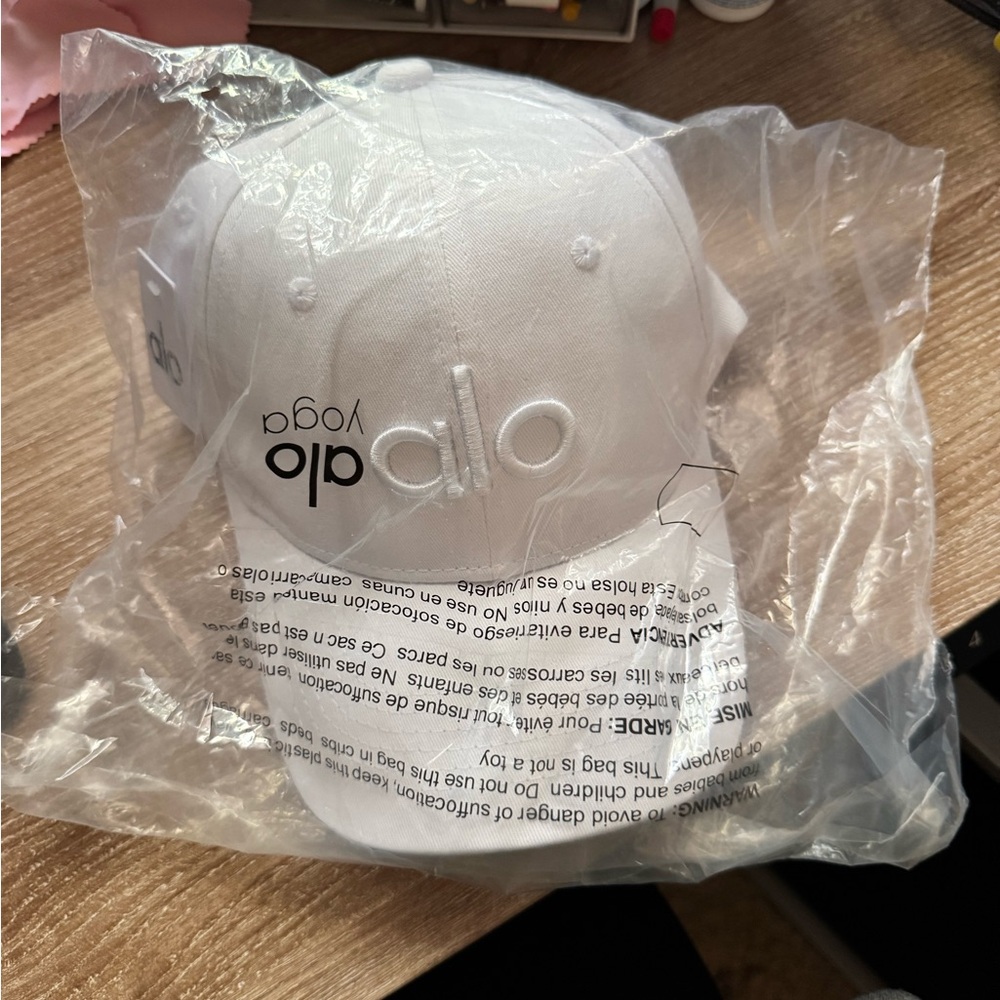 ALO Yoga White Baseball Cap